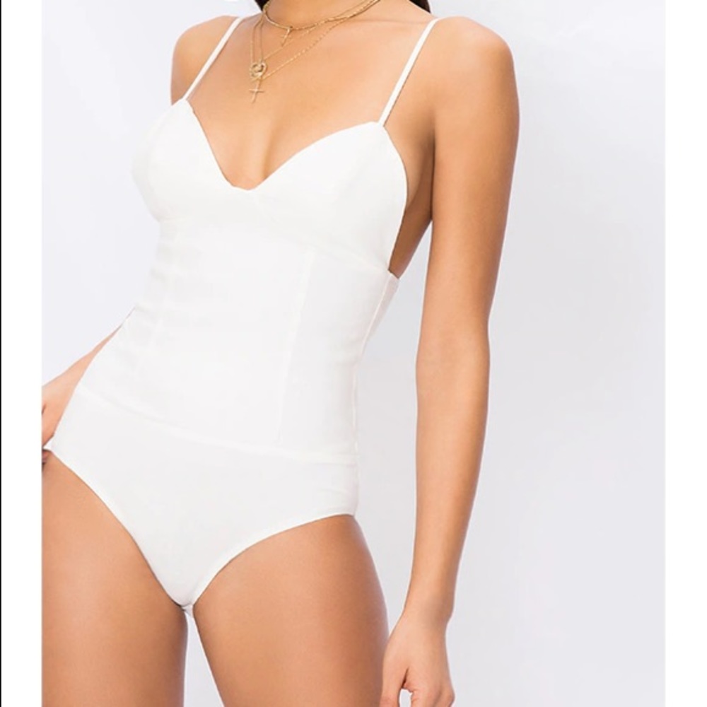 S superdown Rocky Denim Bodysuit in White Denim - Picture 3 of 8